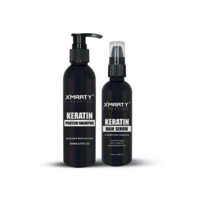 Keratin Protein Shampoo & Hair Serum Set – Strengthen, Repair, and Smooth Hair for a Silky, Healthy Shine